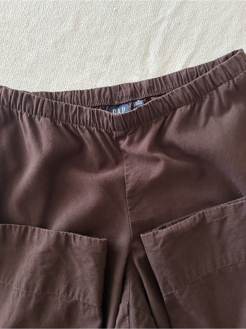 Gap Linen Blend Wide-Leg Easy Pant in Brown - Picture 4 of 7